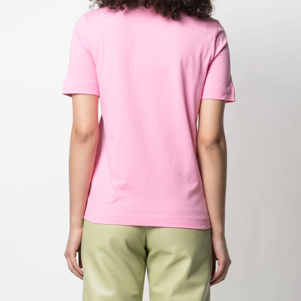 Moschino T-shirt With Round Neck And Short Sleeves In Pink