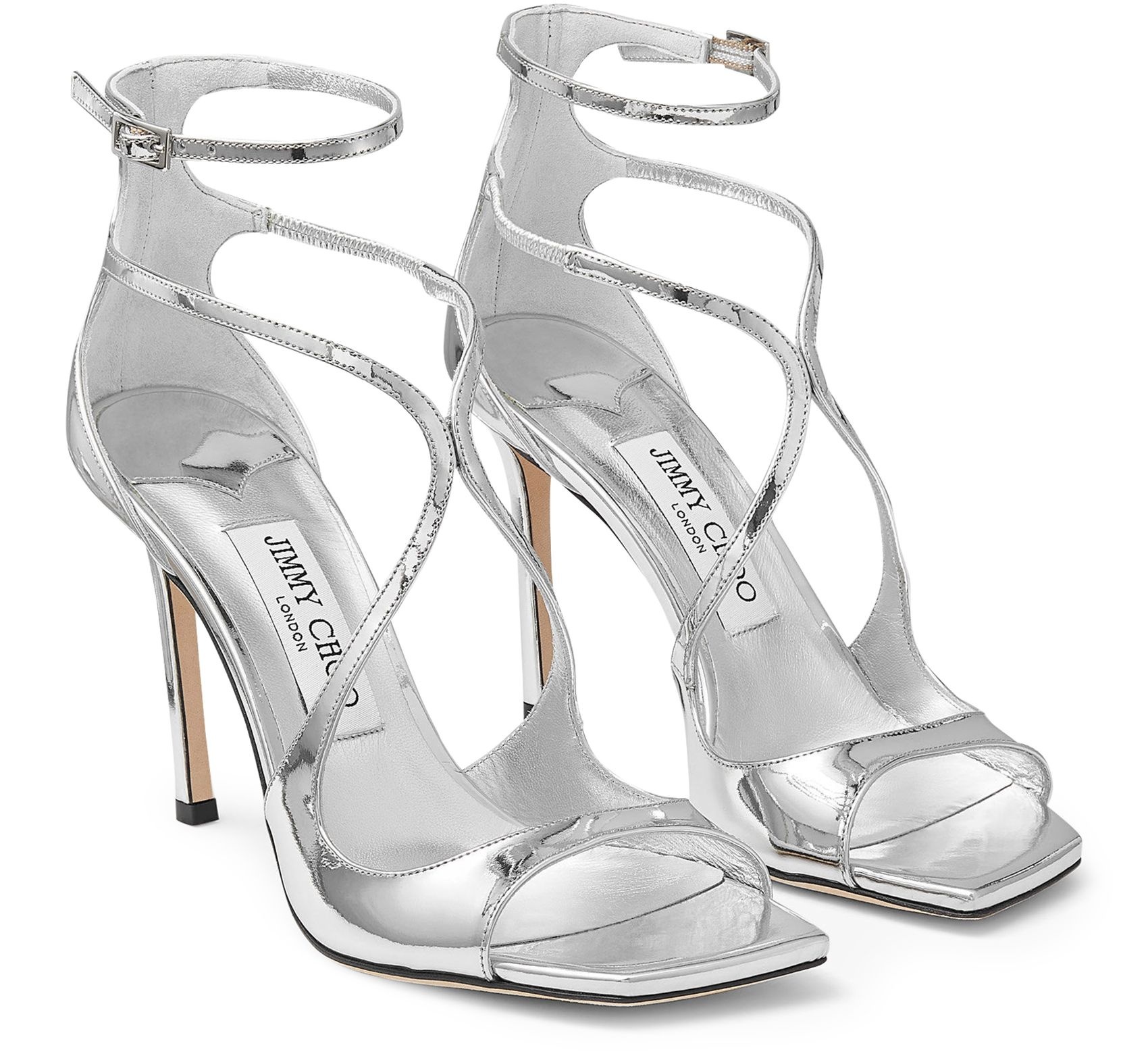 Jimmy Choo Lvr Exclusive 95mm Azia Leather Sandals In White