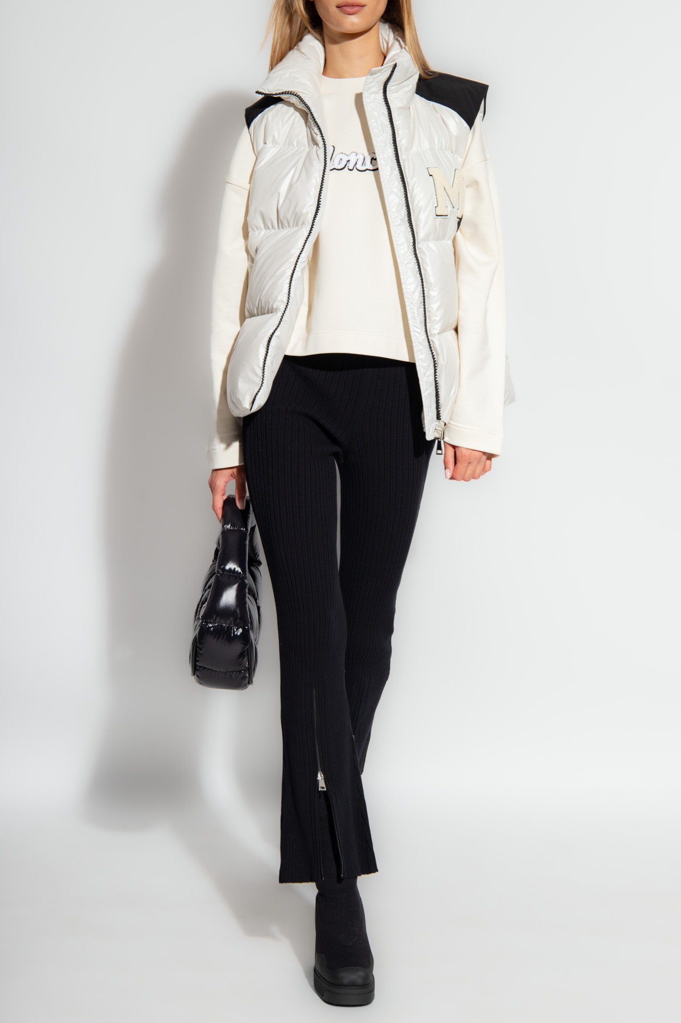 Moncler Oder Canvas-trimmed Quilted Recycled-shell Down Vest In White