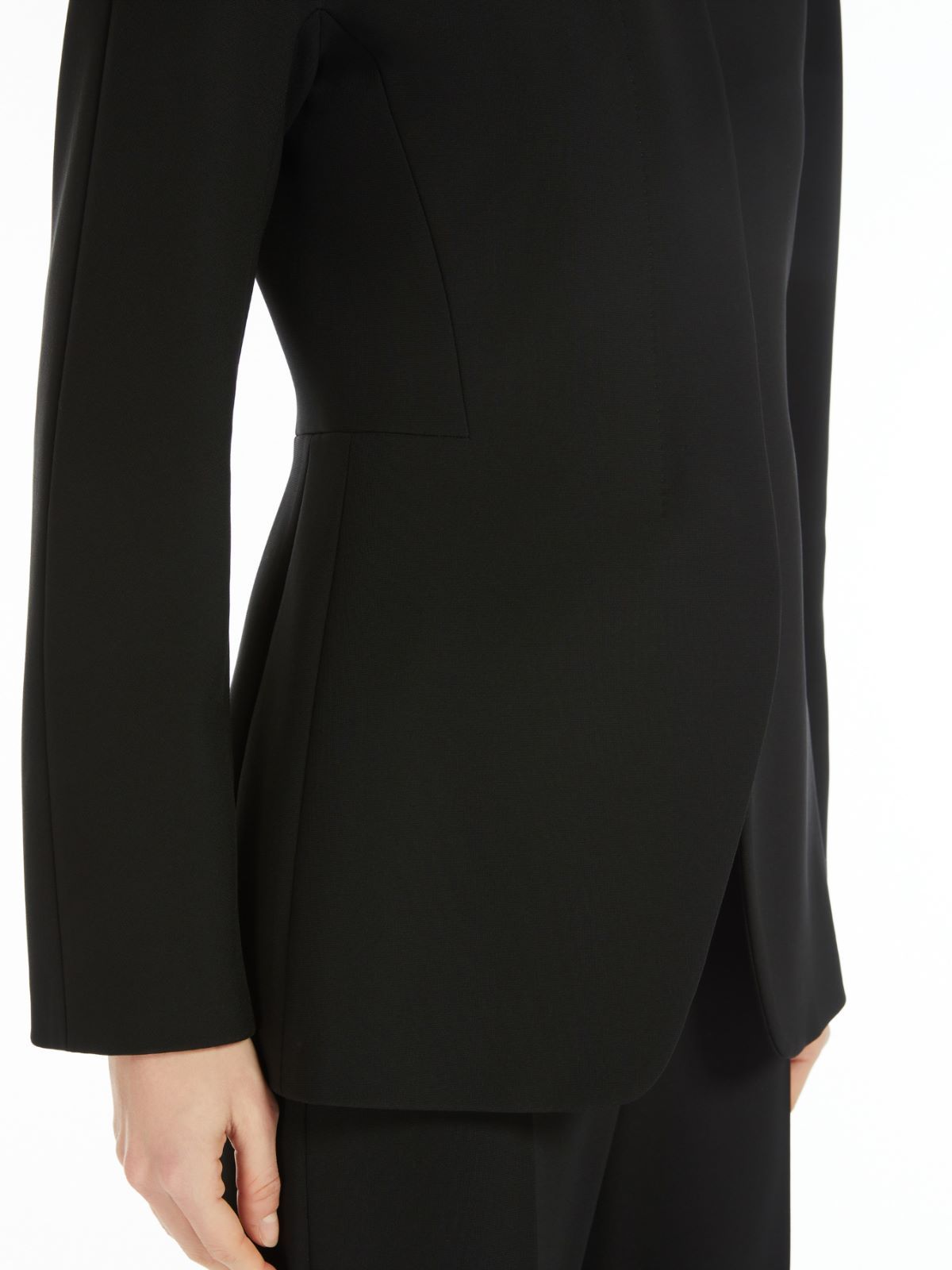 Max Mara Crepe Jersey Jacket In Black