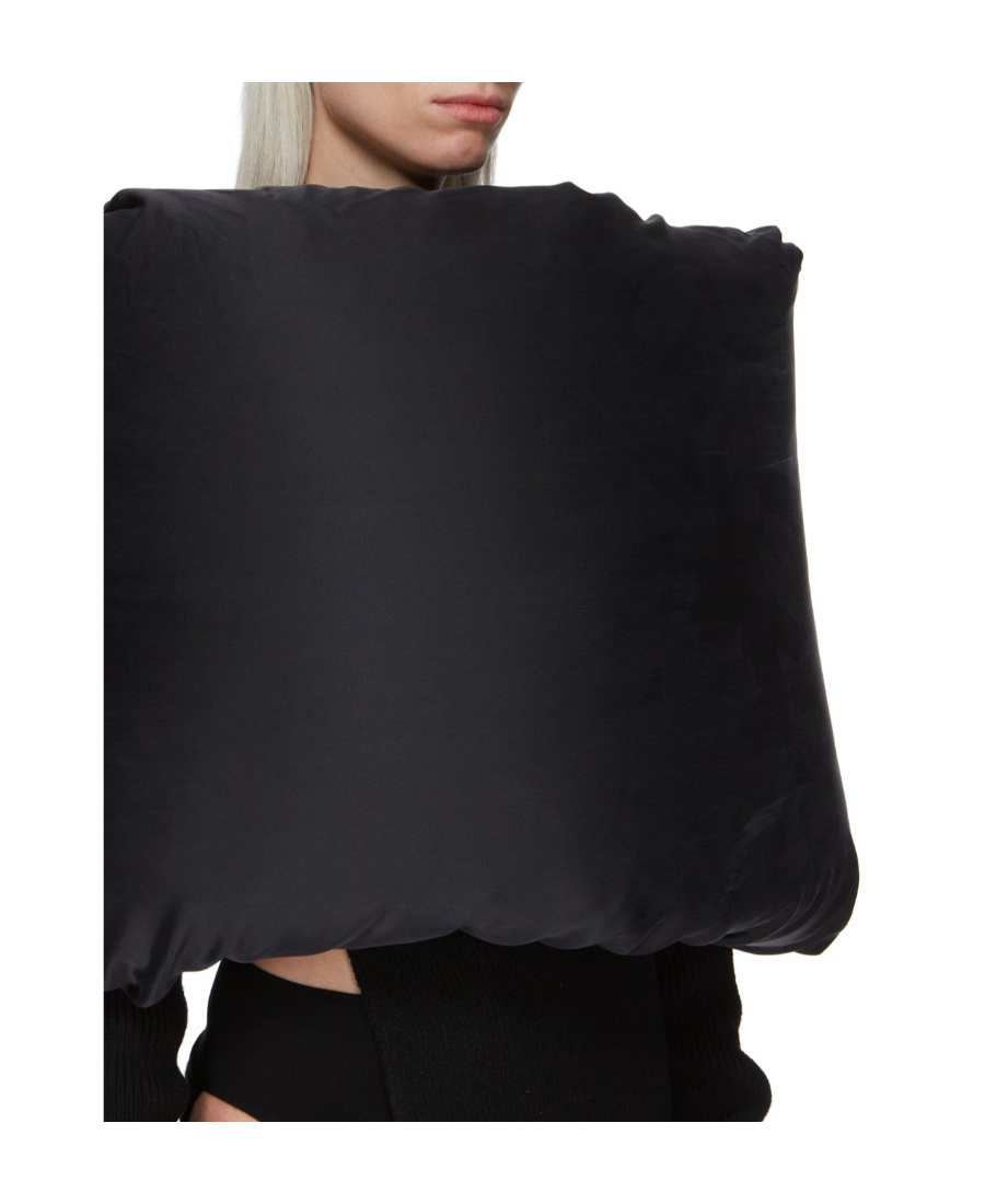 Rick Owens Padded Silk Scarf In Black