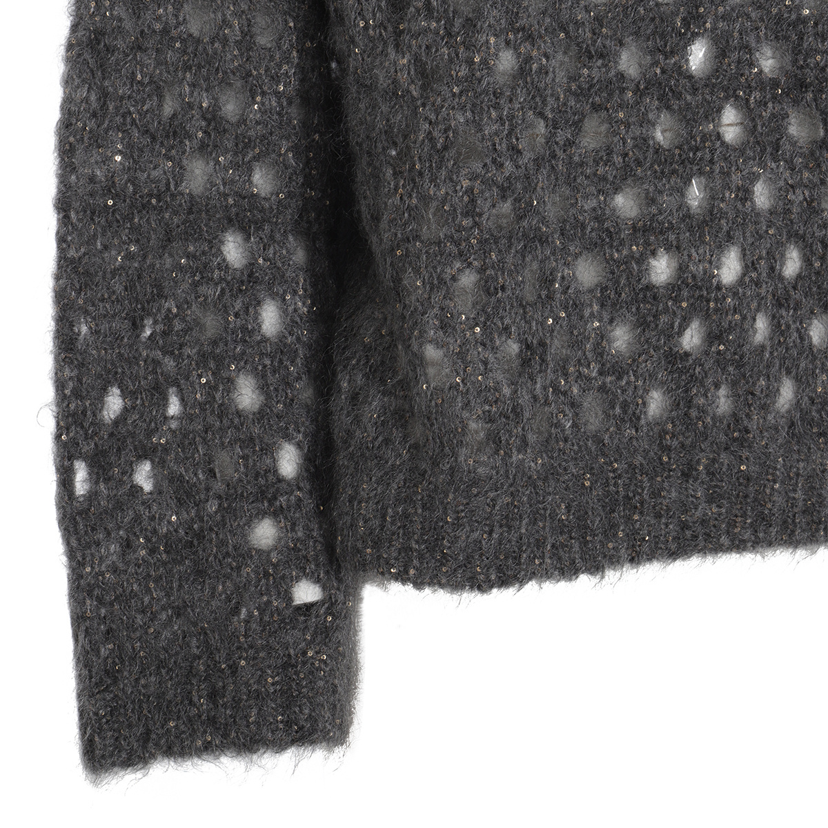 Brunello Cucinelli Metallic Crewneck Knitwear Sheer Texture