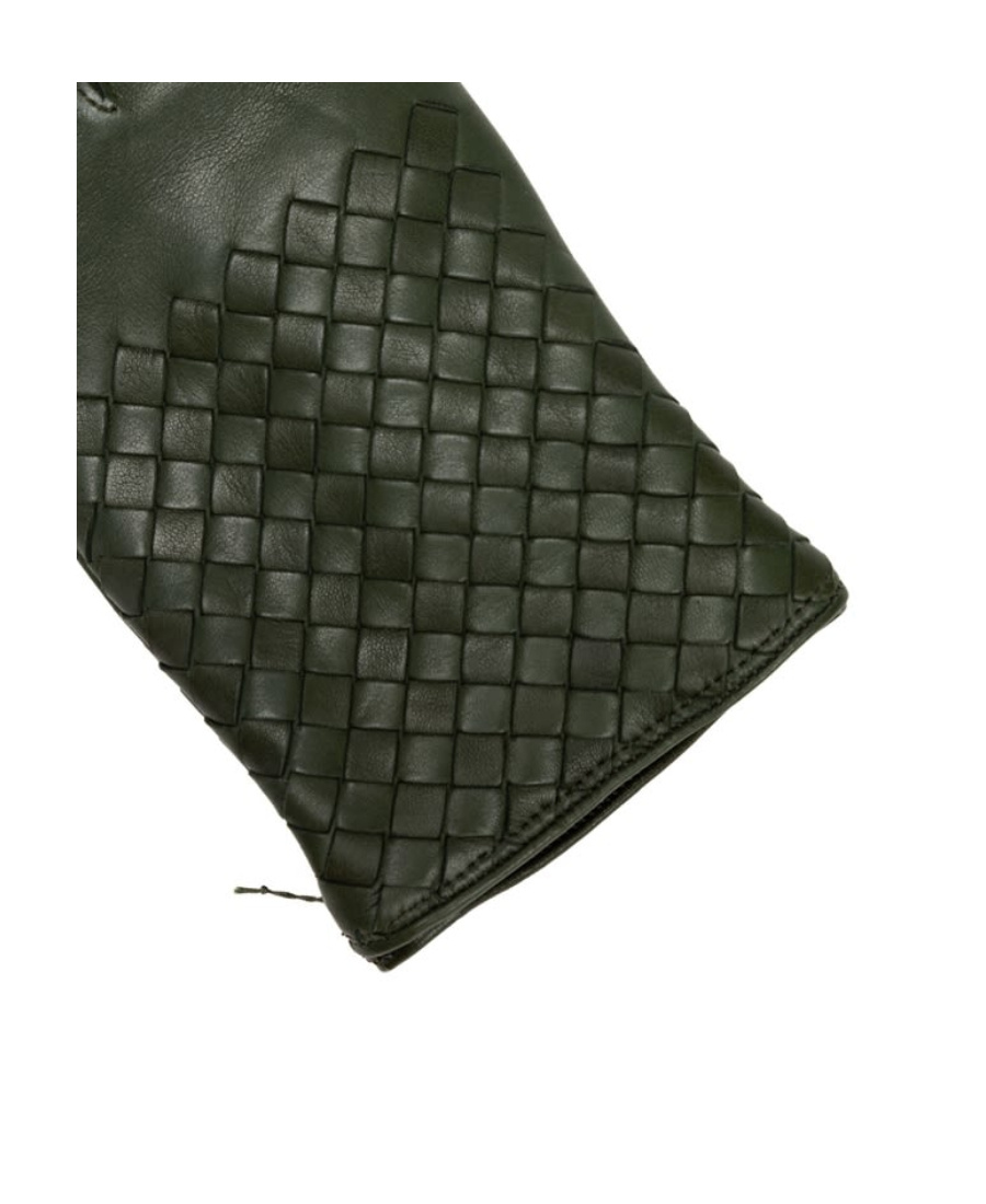 Bottega Veneta Knitted Gloves In Green