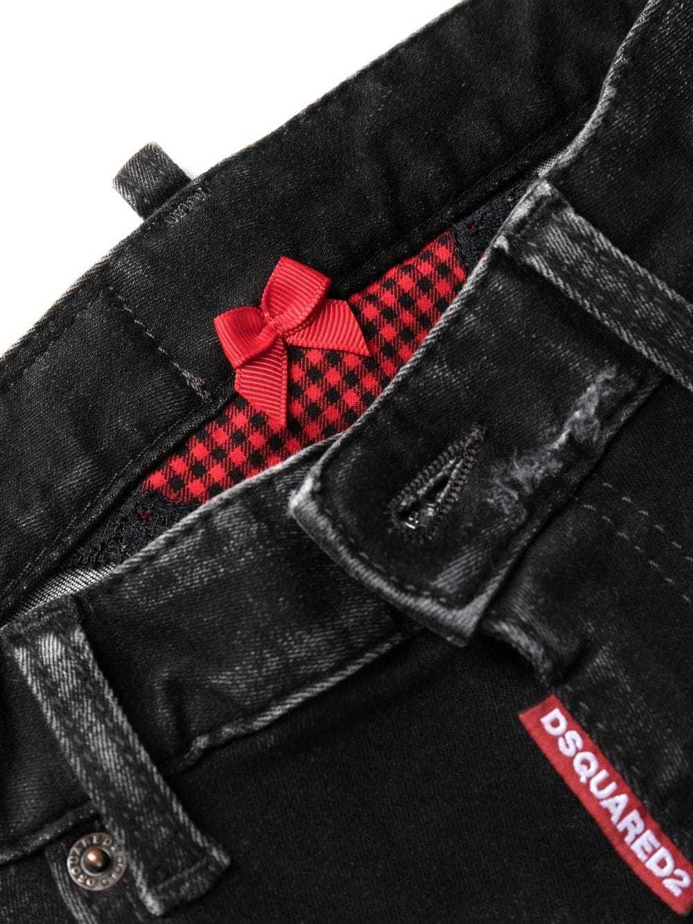 Dsquared2 Distressed-effect Flared Jeans In Black