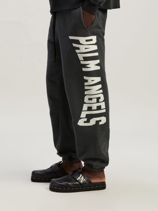 Palm Angels Pantaloni Sportivi Con Stampa In Black