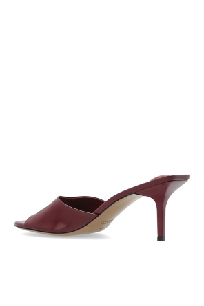 Jacquemus Round Toe High Heel Sandals In Red
