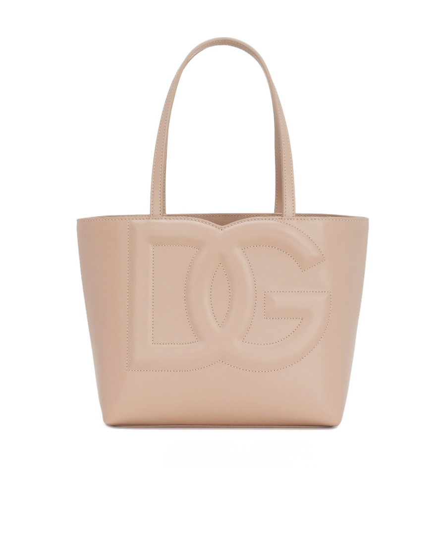 Dolce & Gabbana Small Dg Logo Shopper Bag In Nude