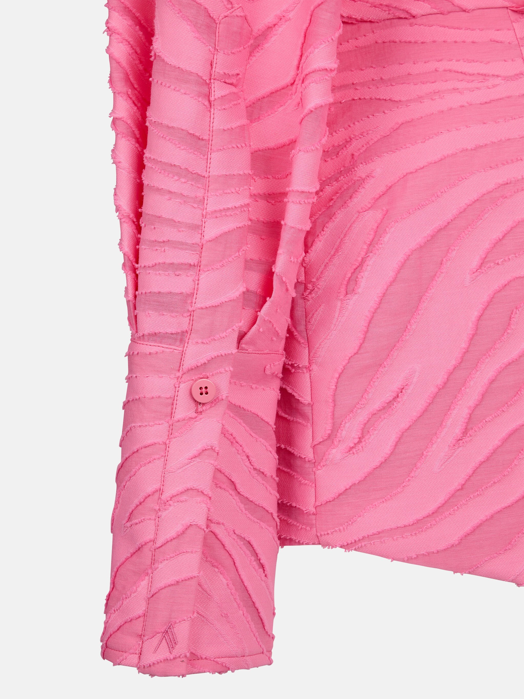 Attico Silvye Zebra-patterned Shirt Dress In Pink