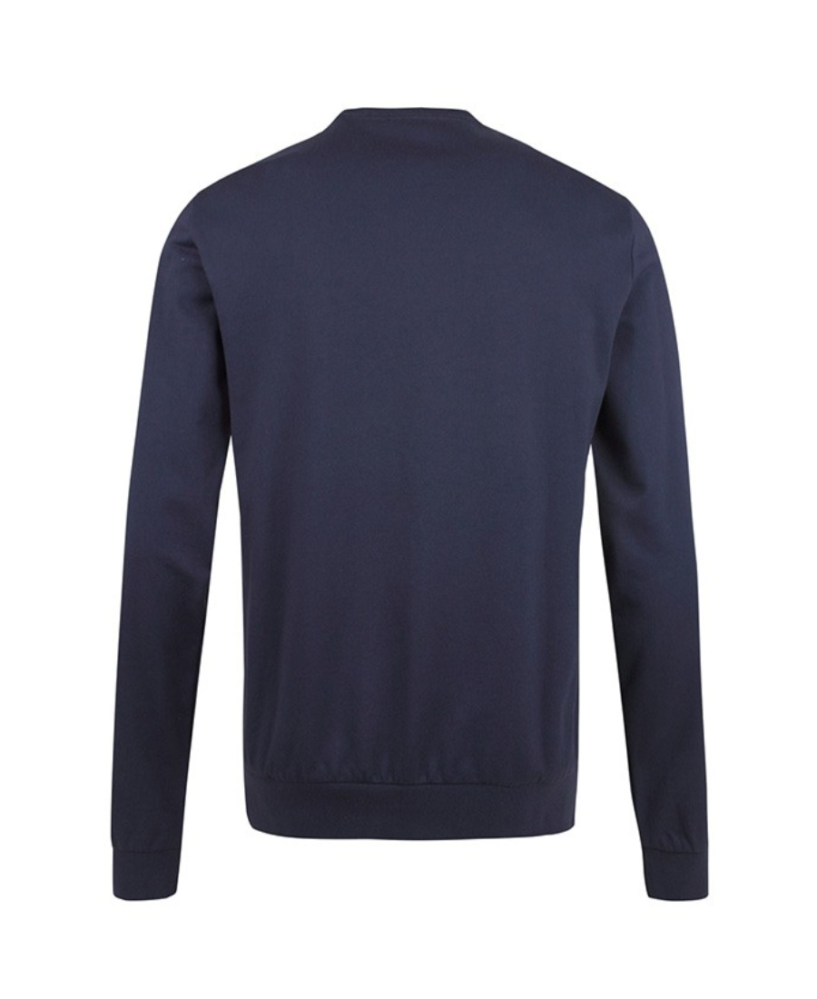 Ea7 Round-necked Logo Sweater In Black