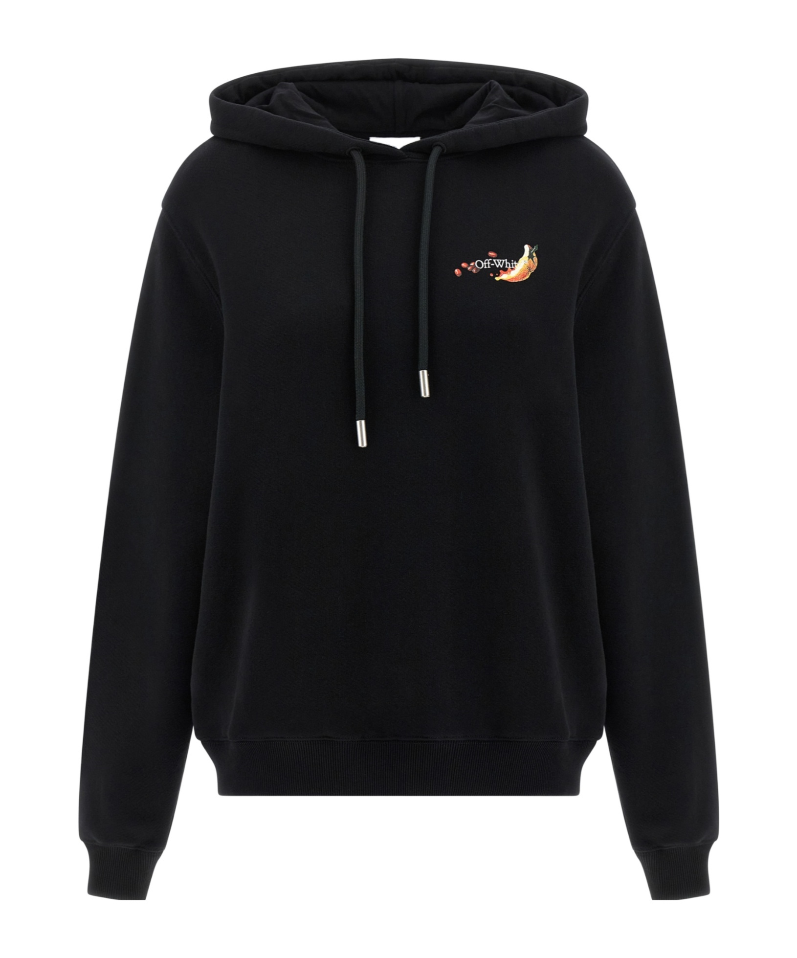 Off-white Arrow Graphic Hoodie Featuring Drawstring In Black