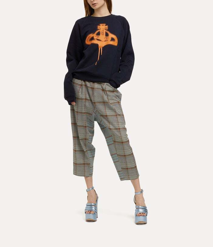 Vivienne Westwood Spray Orb-print Cotton Sweatshirt In Black