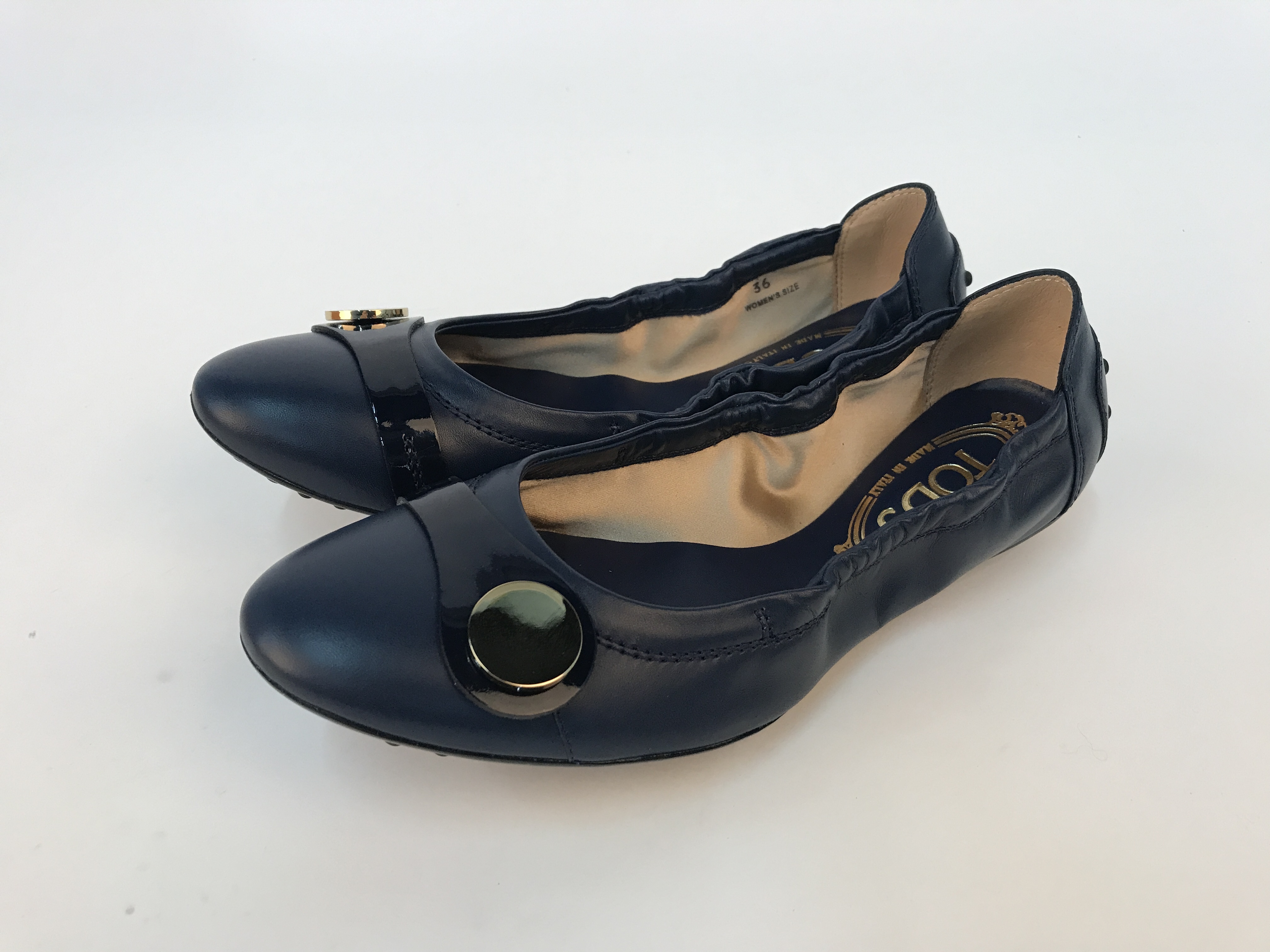 Tod's Logo Details Flat Shoes In Black