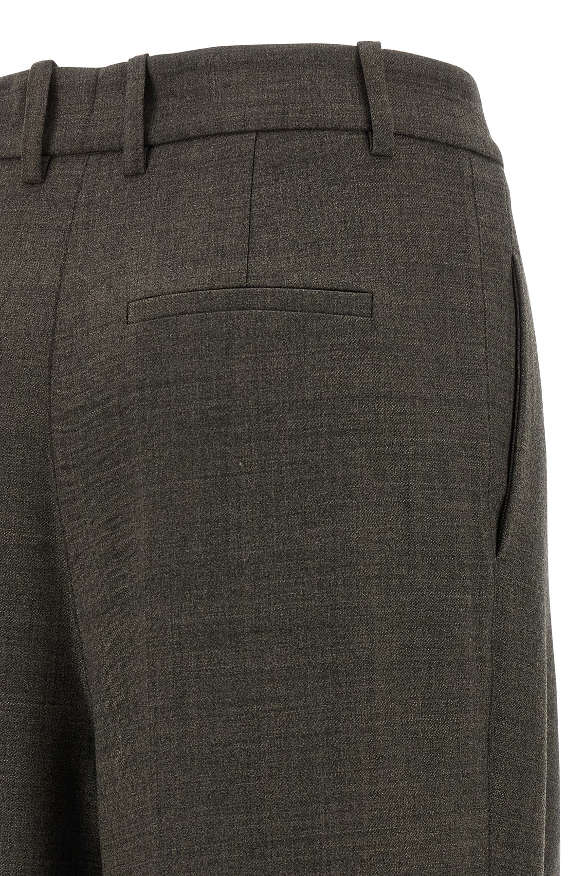 P.a.r.o.s.h Powo Pleat-detail Trousers In Brown
