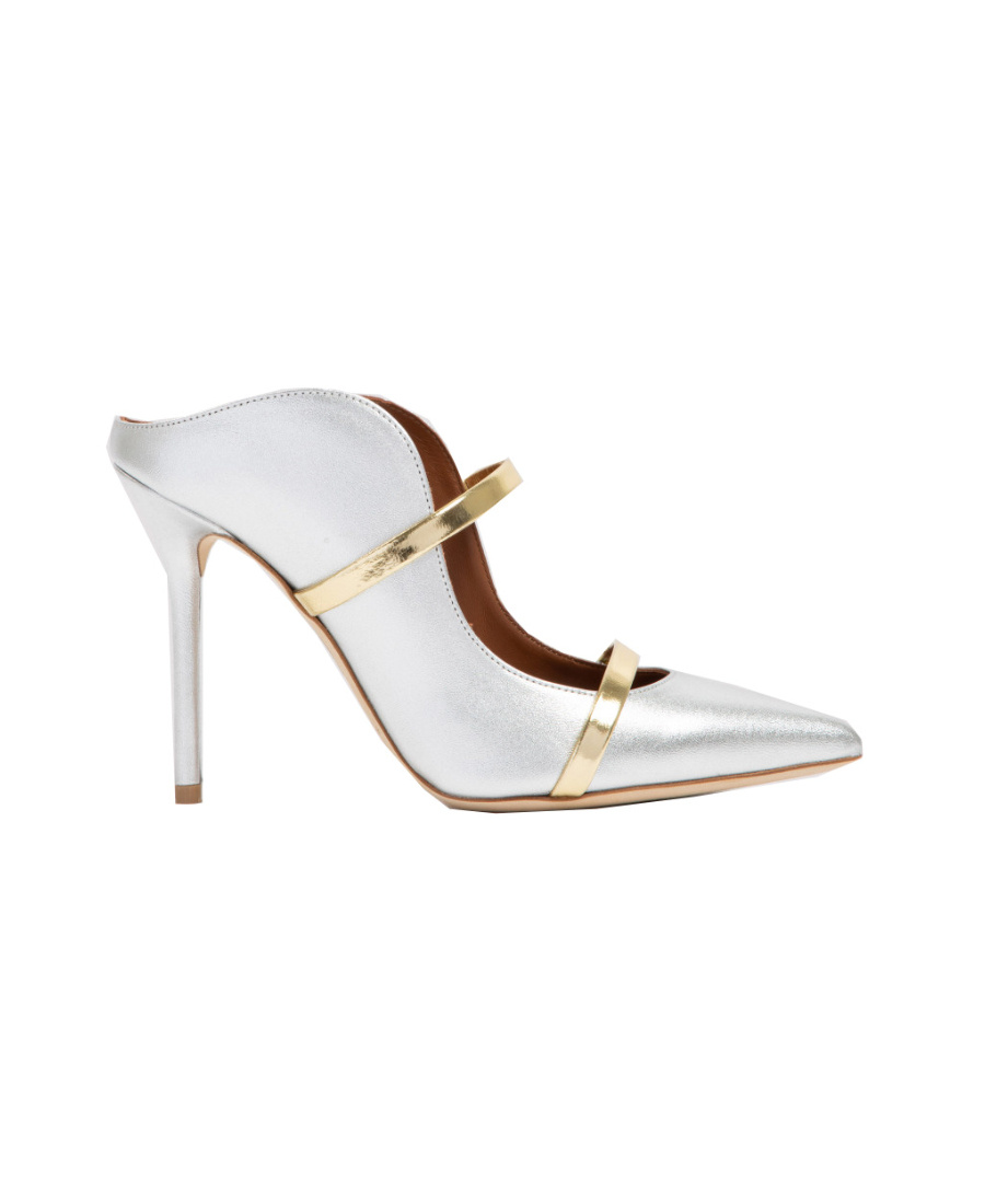 Malone Souliers Decollete Mules With Metallic Nappa