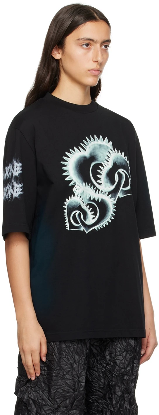 We11 Done Graphic-print Cotton T-shirt In Black