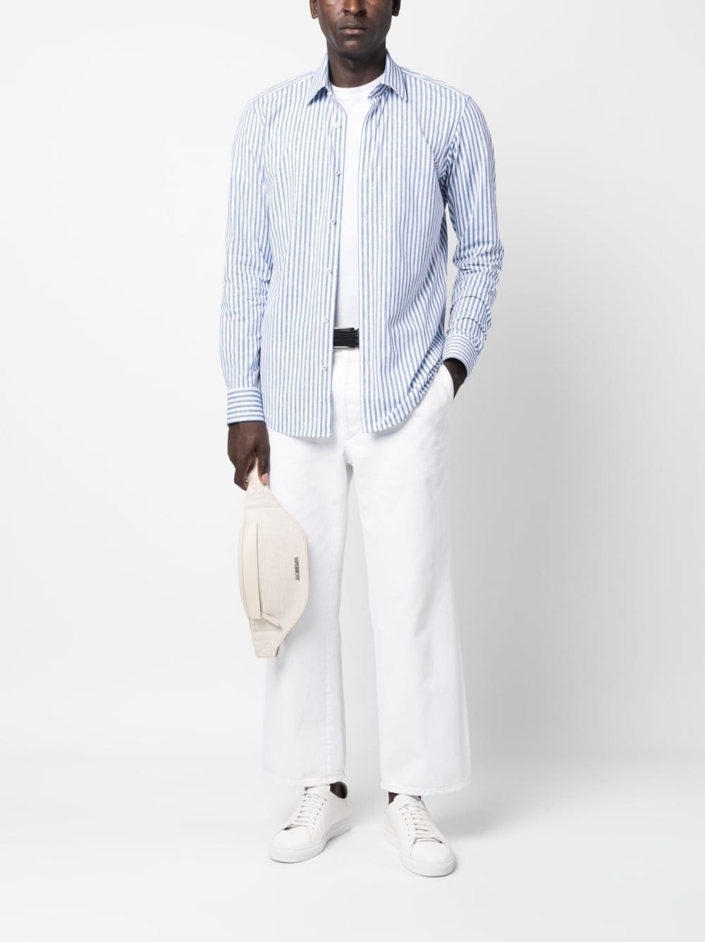 Hugo Boss Stripe-pattern Shirt In White