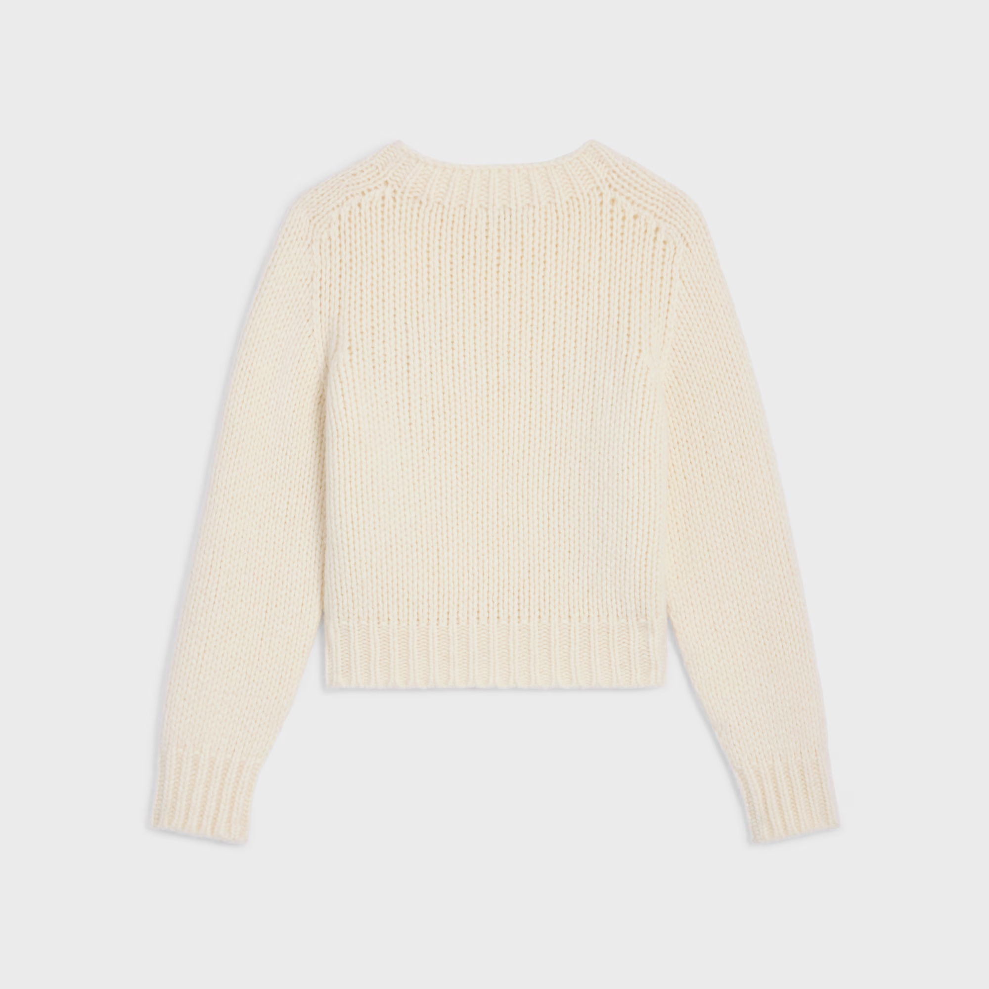 Celine Crewneck Sweater In Cashmere And Silk In Neutral