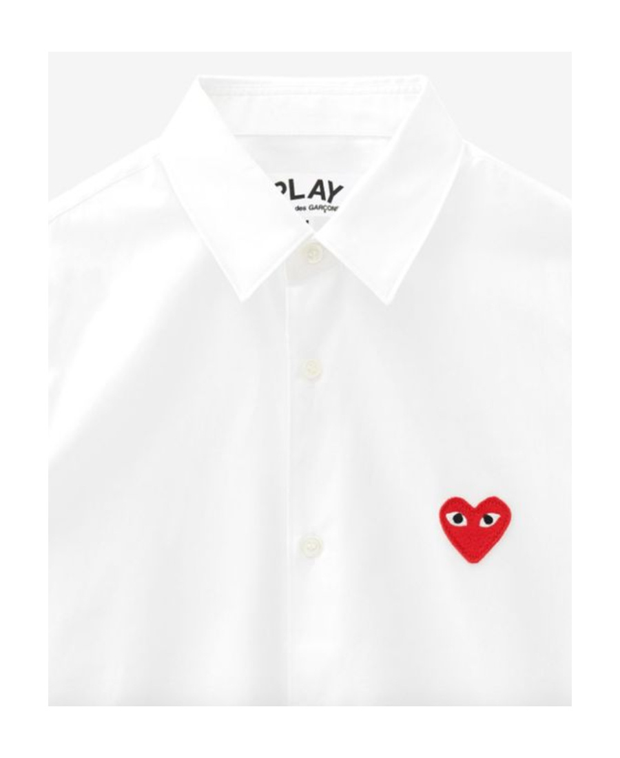 Comme Des Garçons Play Classic Heart Shirt In White