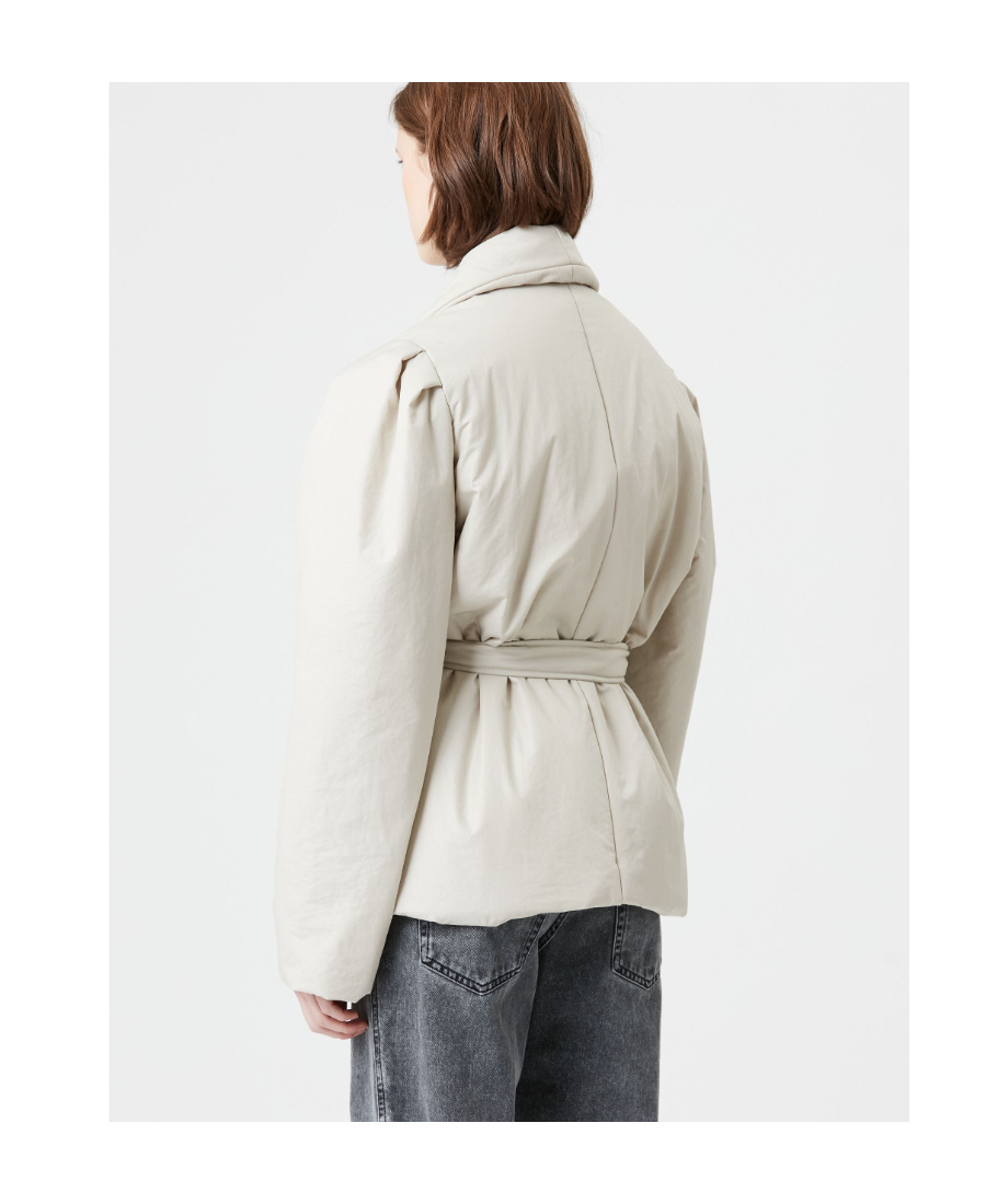 Isabel Marant Belted Quilted Jacket In White