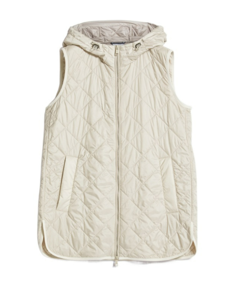 Weekend Max Mara Navile Hooded Vest In Gray