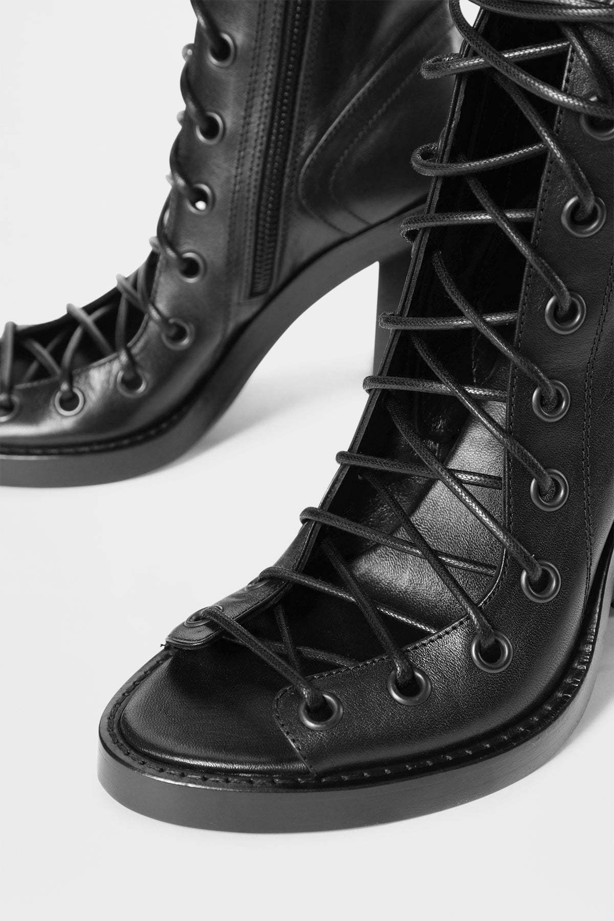 Ann Demeulemeester Bernardina Lace-up Sandals In Black