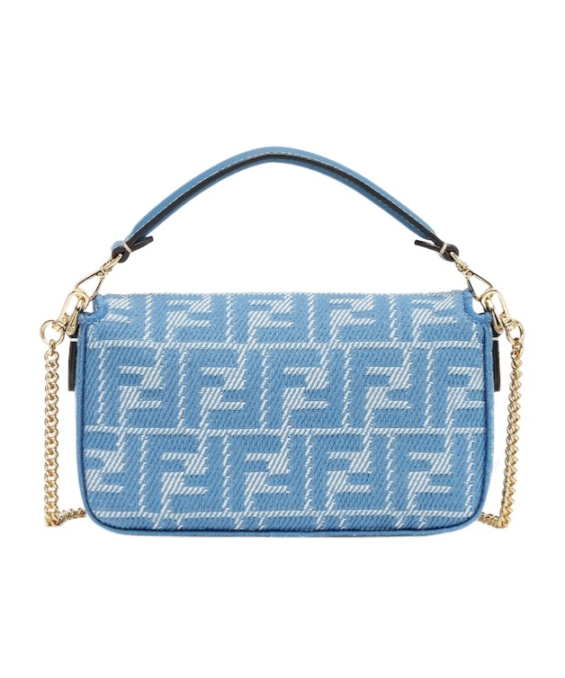 Fendi Continental Chain Baguette In Blue