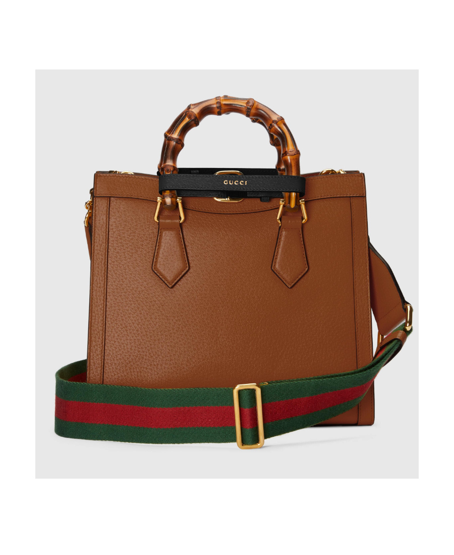 Gucci Diana Bamboo Handle Shopping Bag In Brown