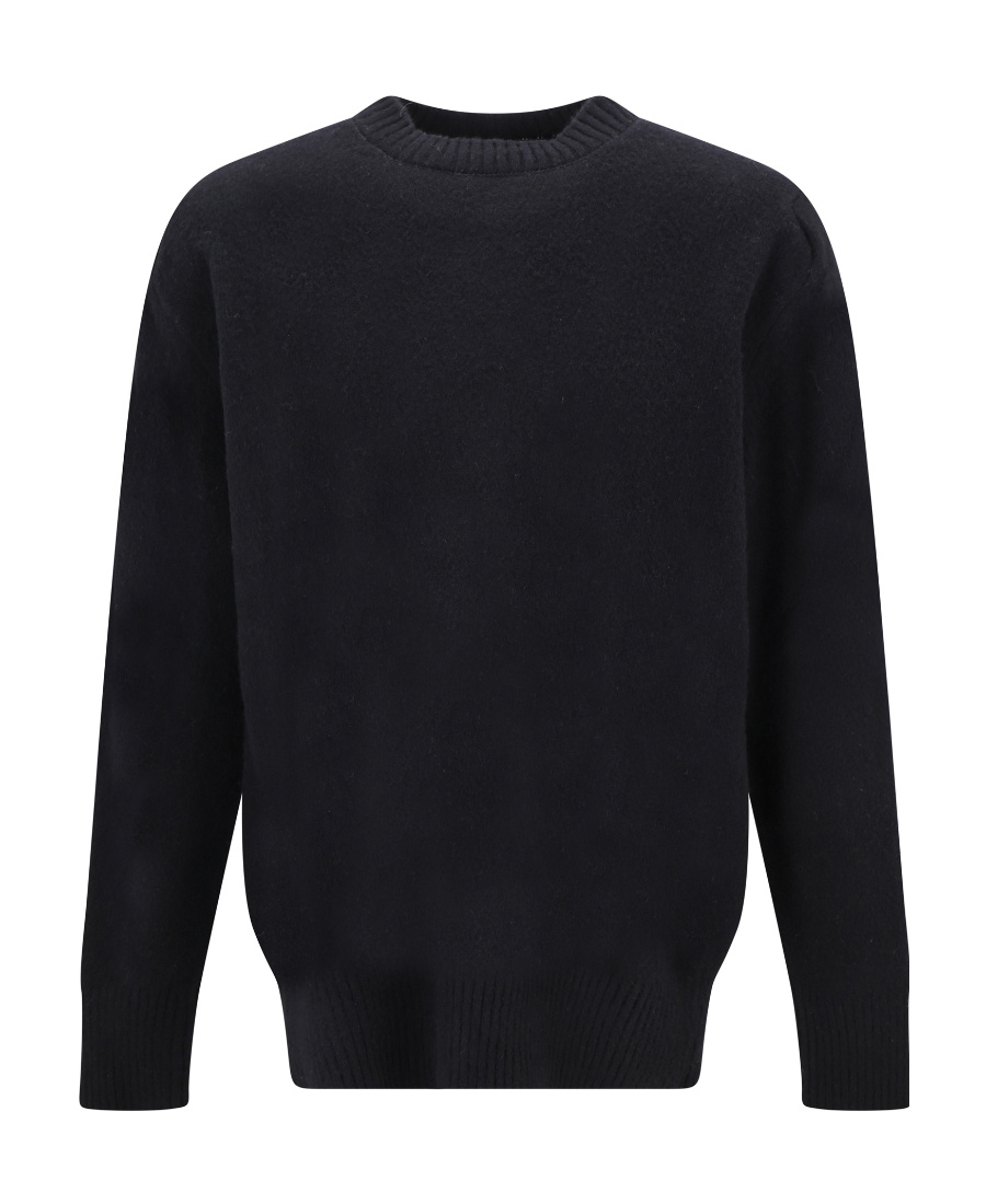 Oamc Logo-print Wool Jumper In Black