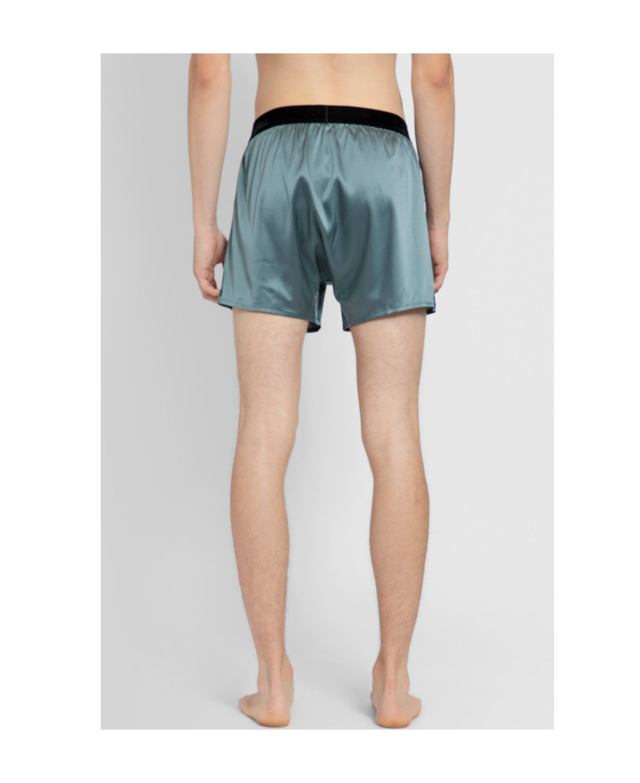 Tom Ford Silk Boxer Panties In Blue