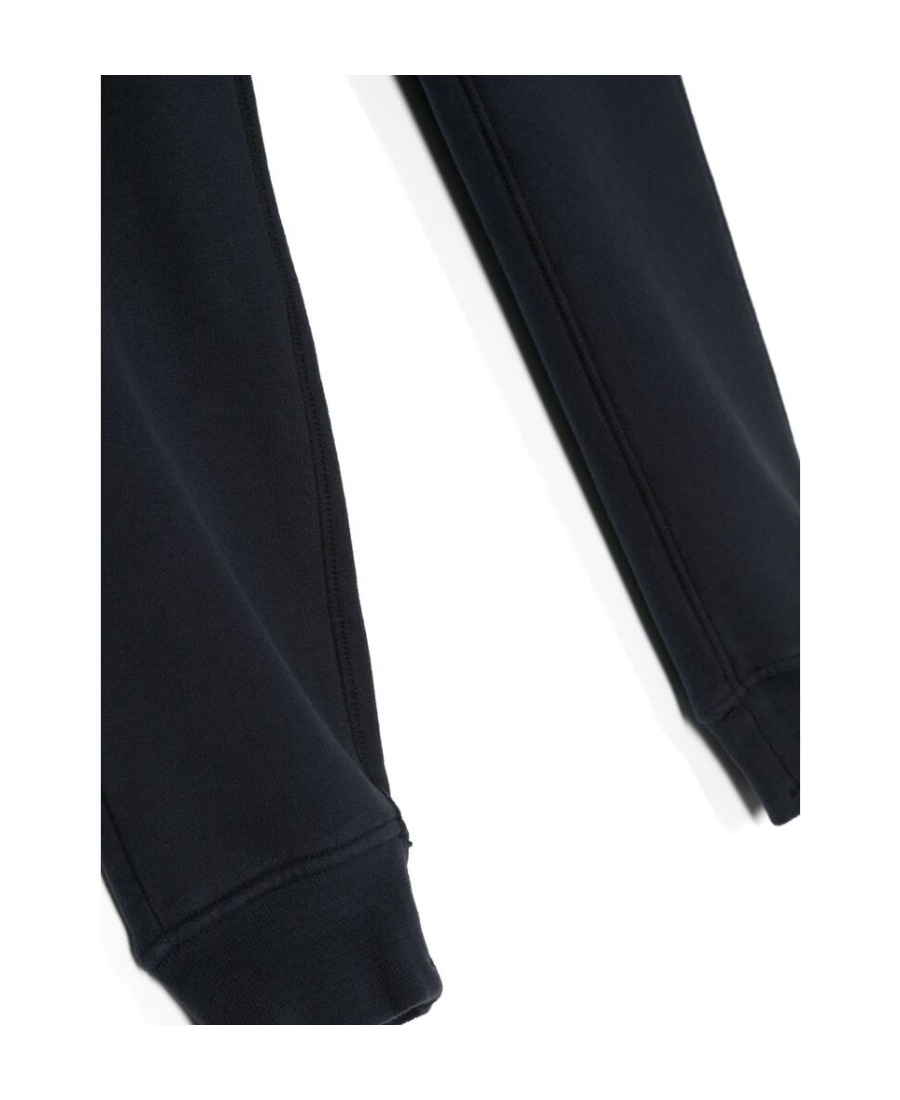 Stone Island Compass-motif Cotton Track Trousers In Blue