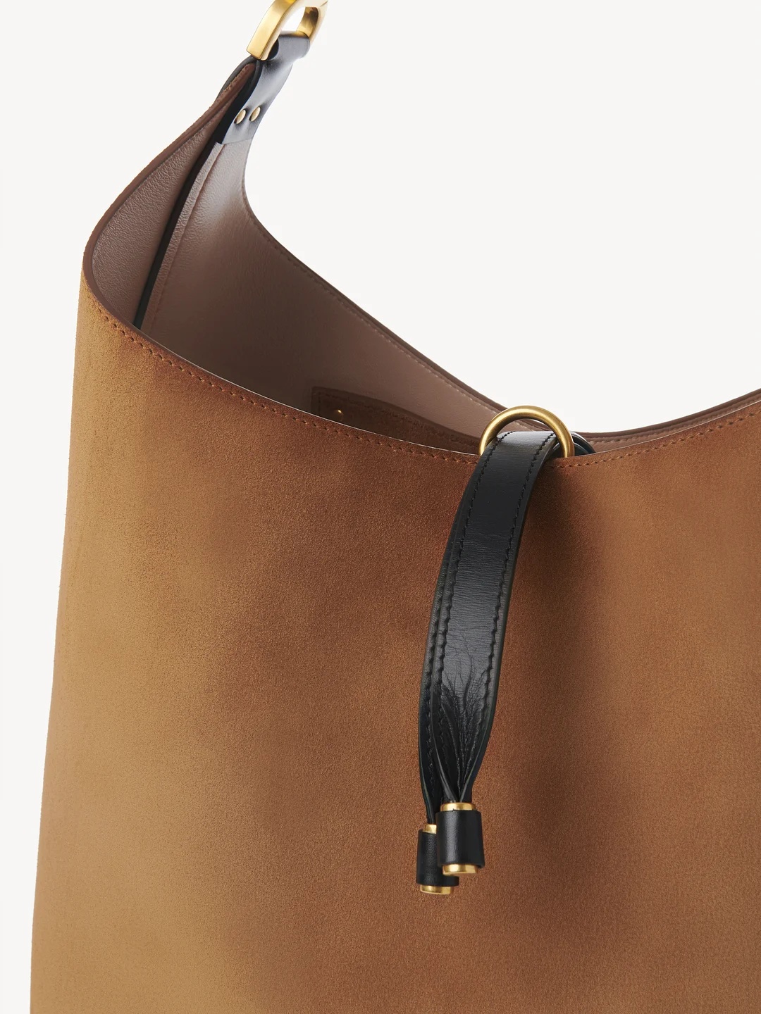 Shop Chloé Marcie Suede Shoulder Bag In Brown