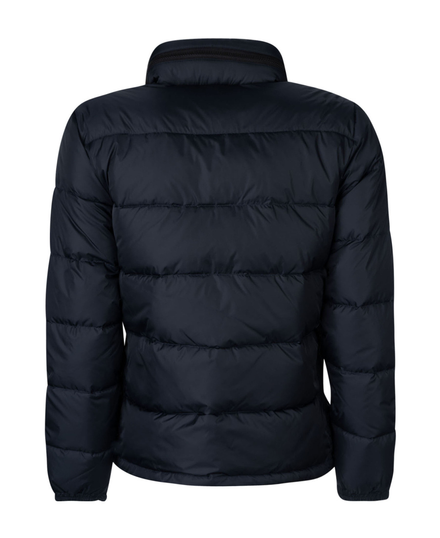 Aspesi Quilted Long-sleeved Down Jacket In Black