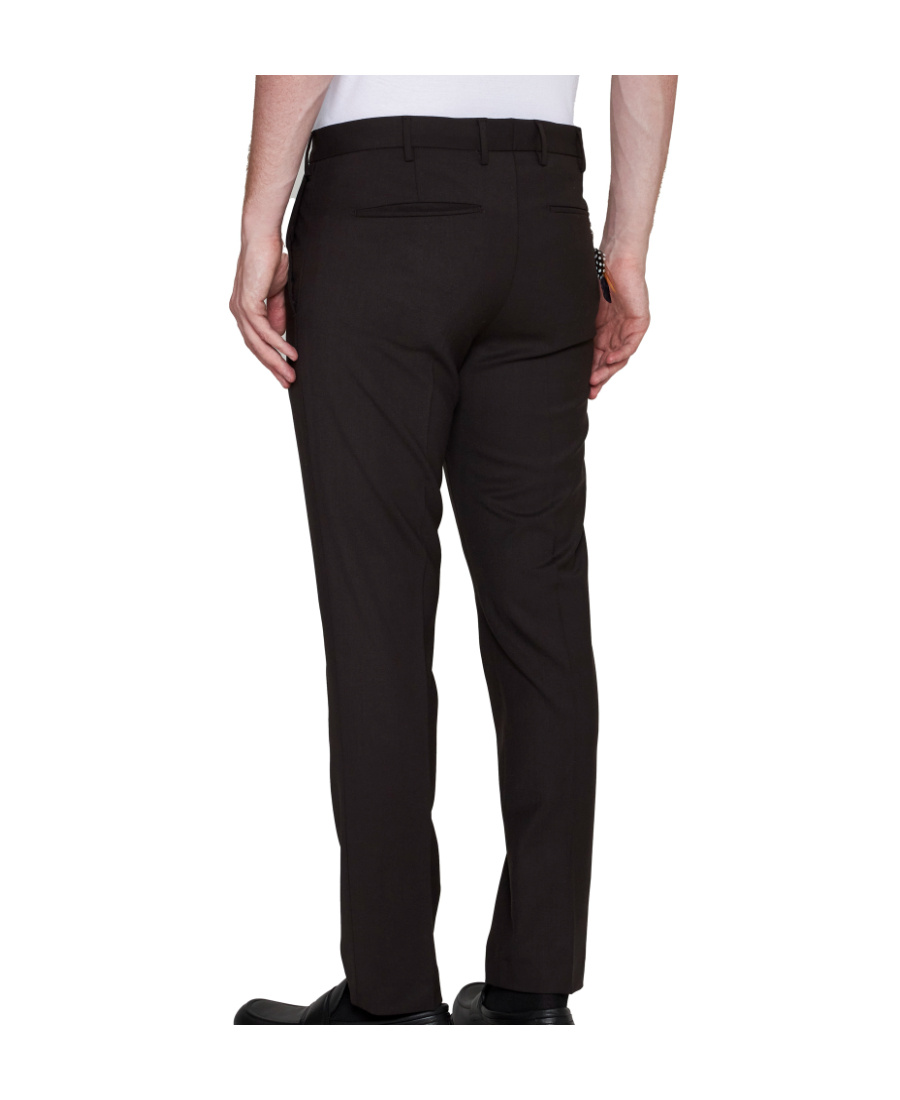 Pt Torino Pant Wool Stretch Front Pleats In Black