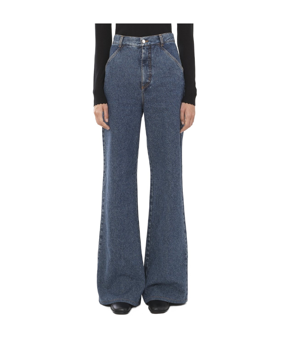Chloé High-rise Wide-leg Jeans In Blue