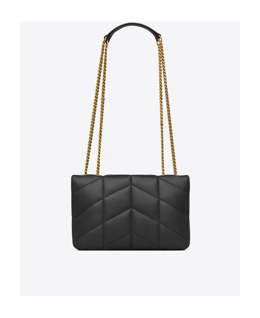 Saint Laurent Puffer Toy Quilted Shoulder Bag In Black