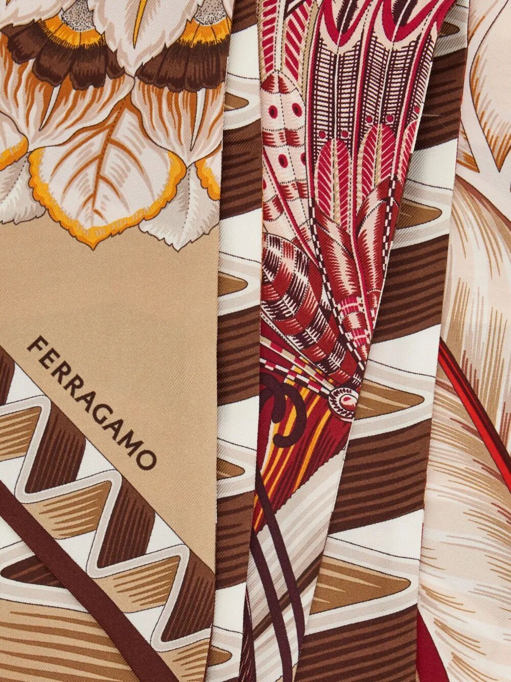 Ferragamo Printed Silk Scarf In Multi