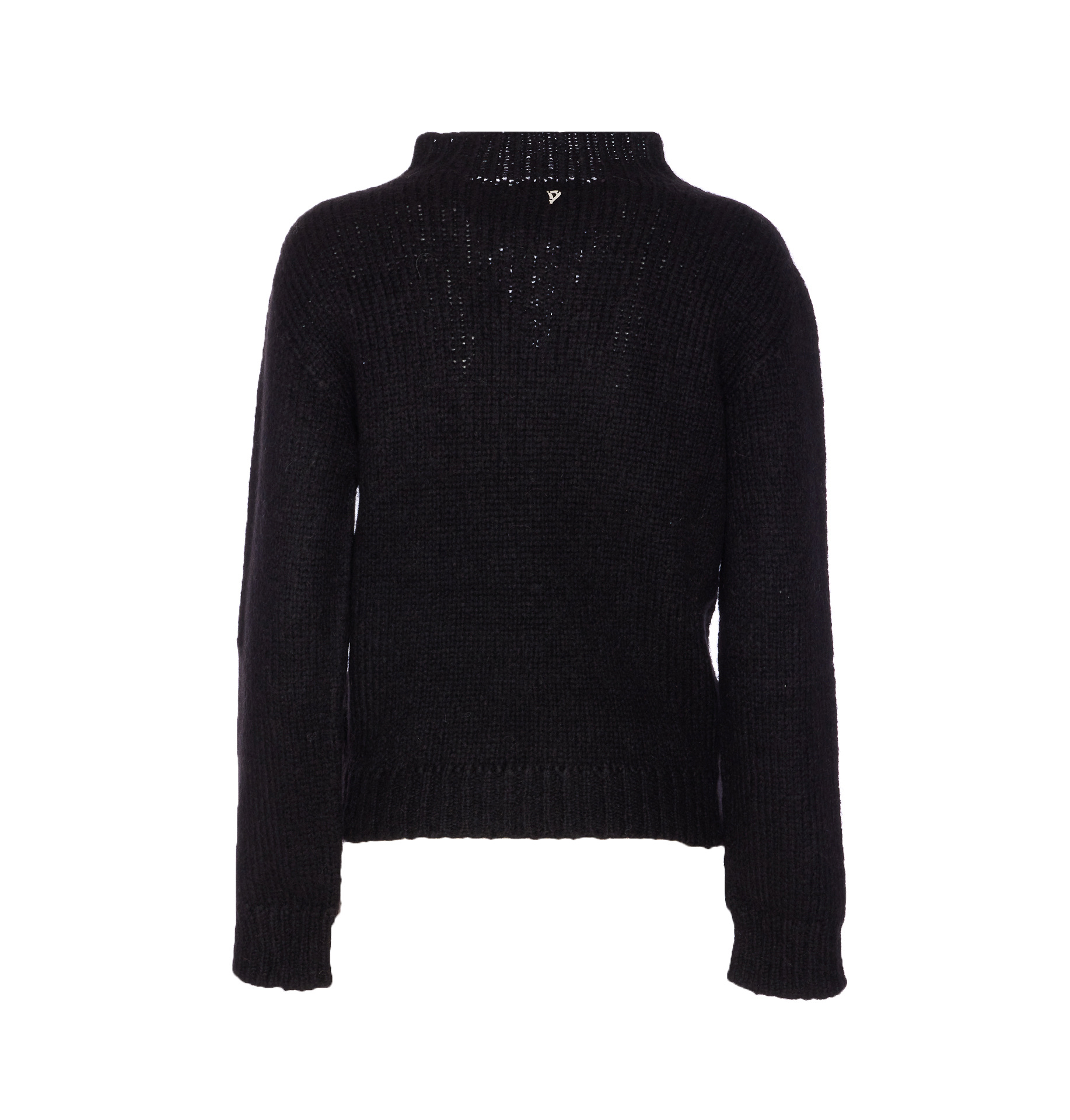 Dondup Crew Neck Embroidered Sweater In Black