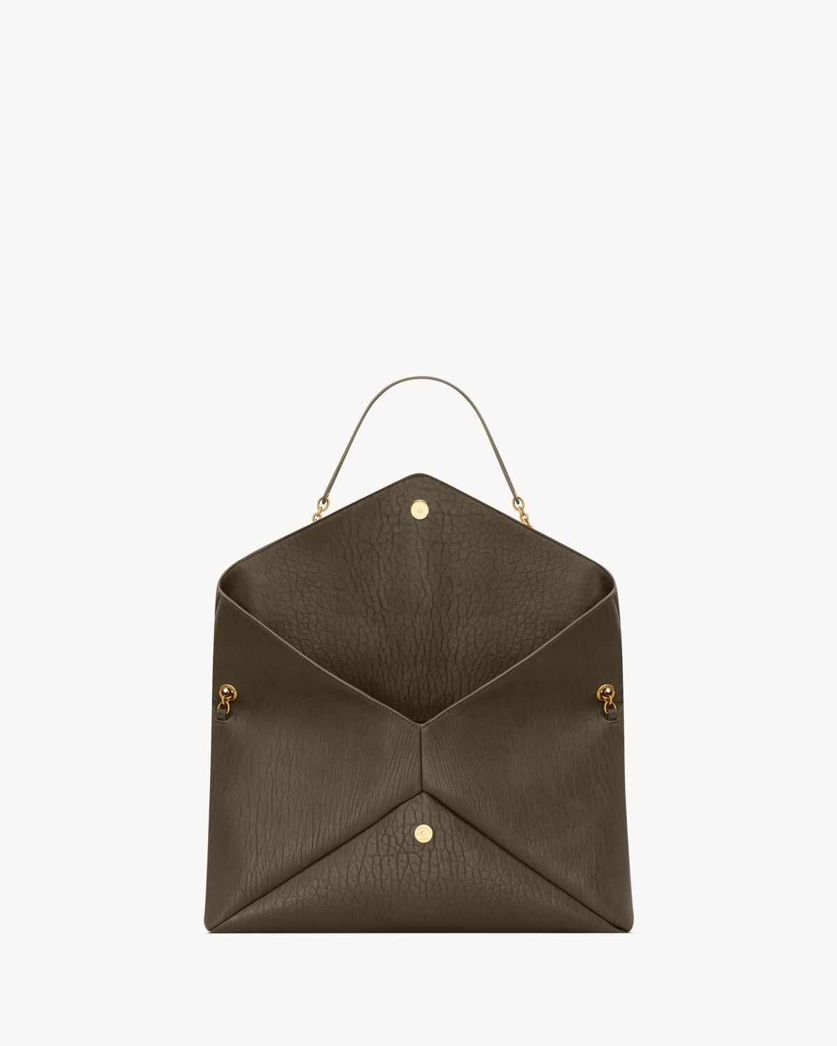 Saint Laurent Cassandre Xxl Envelope Pouch On Chain In Lambskin