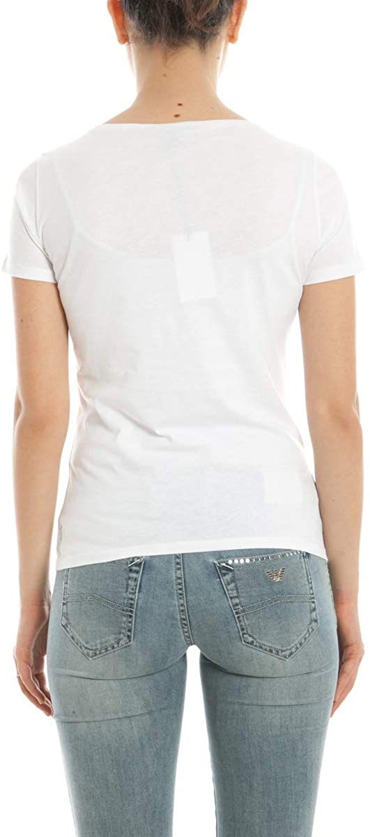 Armani Jeans Floral Logo T-shirt In White