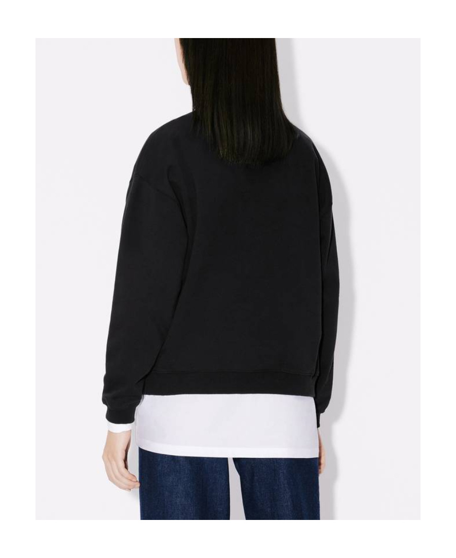 Kenzo Cotton Crew Neck Sweatshirt In Black
