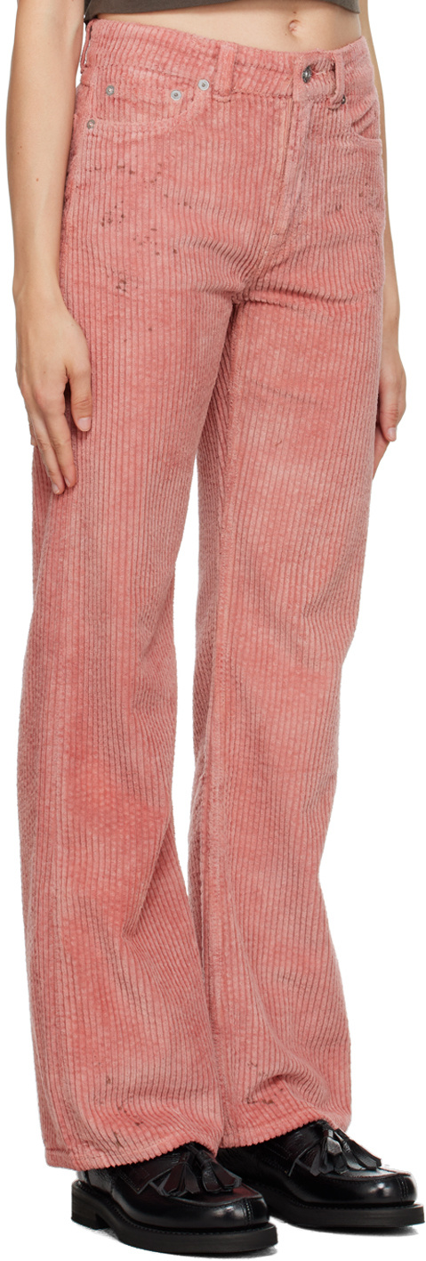 Shop Our Legacy Corduroy Flared Trousers In Pink