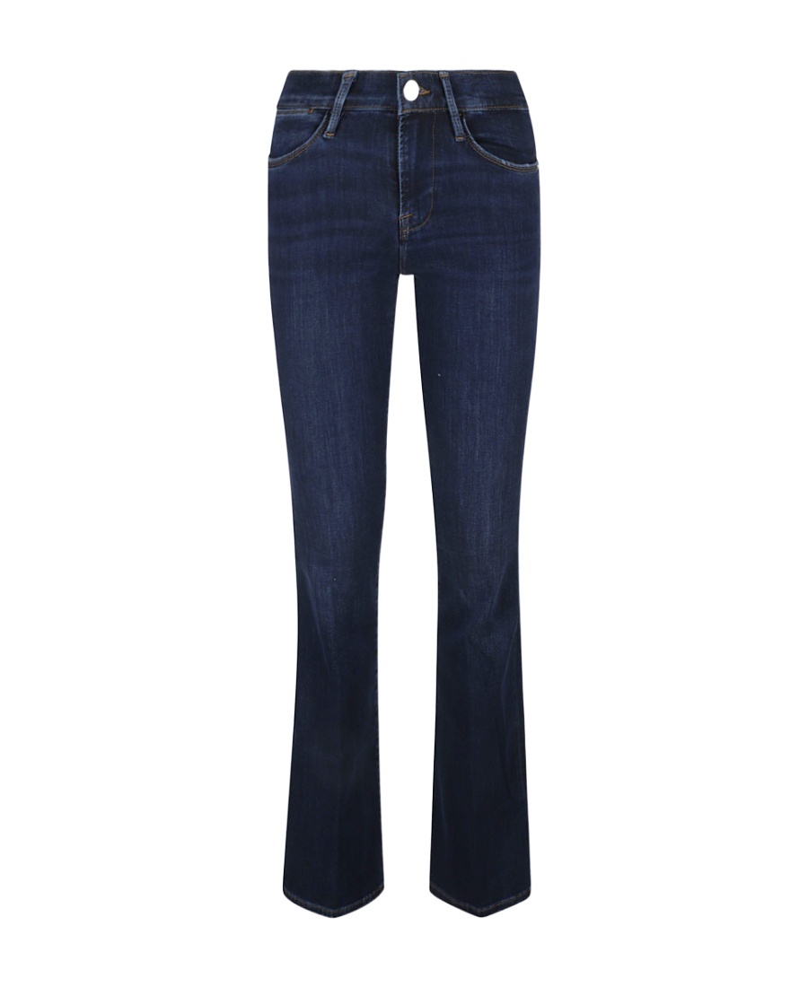 Frame Le Crop Mini Boot Mid-rise Flared Jeans In Blue