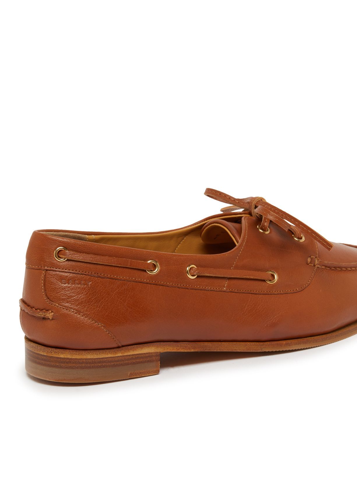 Bally Round Toe Flat Shoes In Brown
