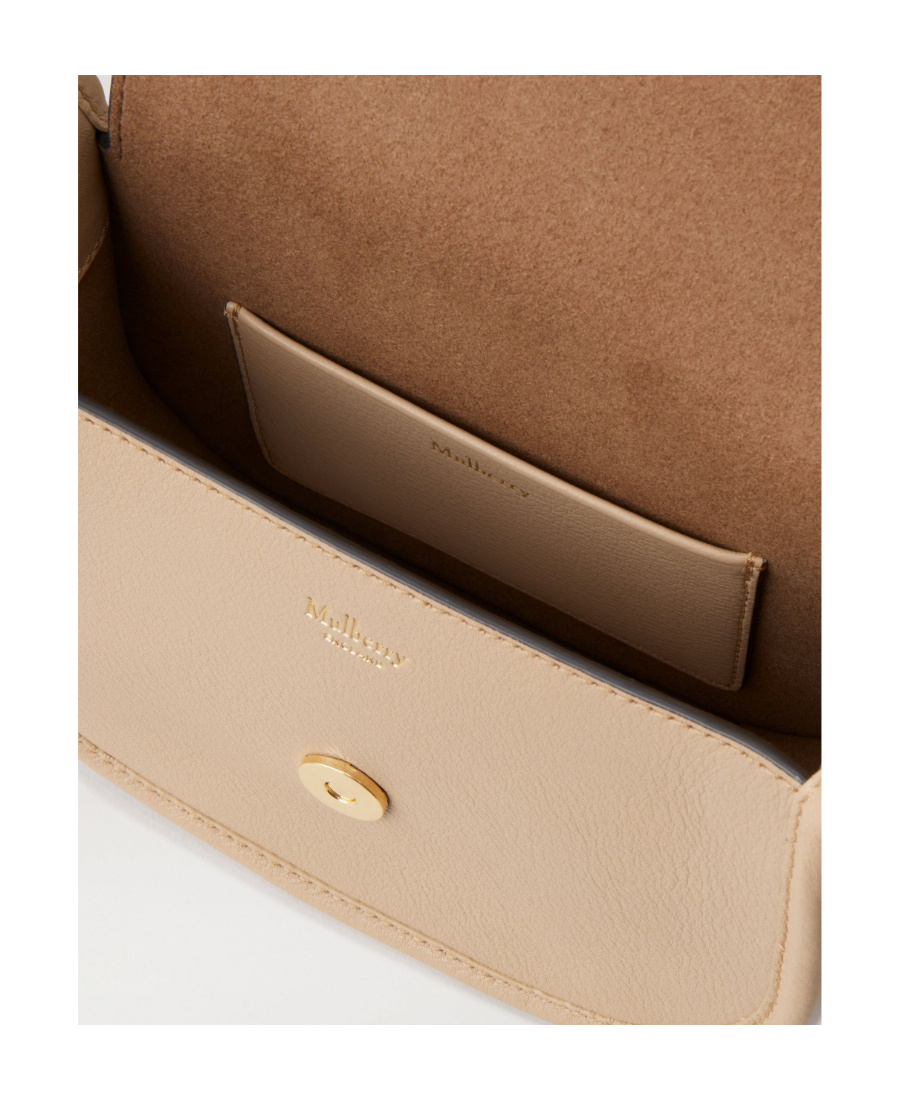 Mulberry Mini Sadie Leather Satchel In Nude