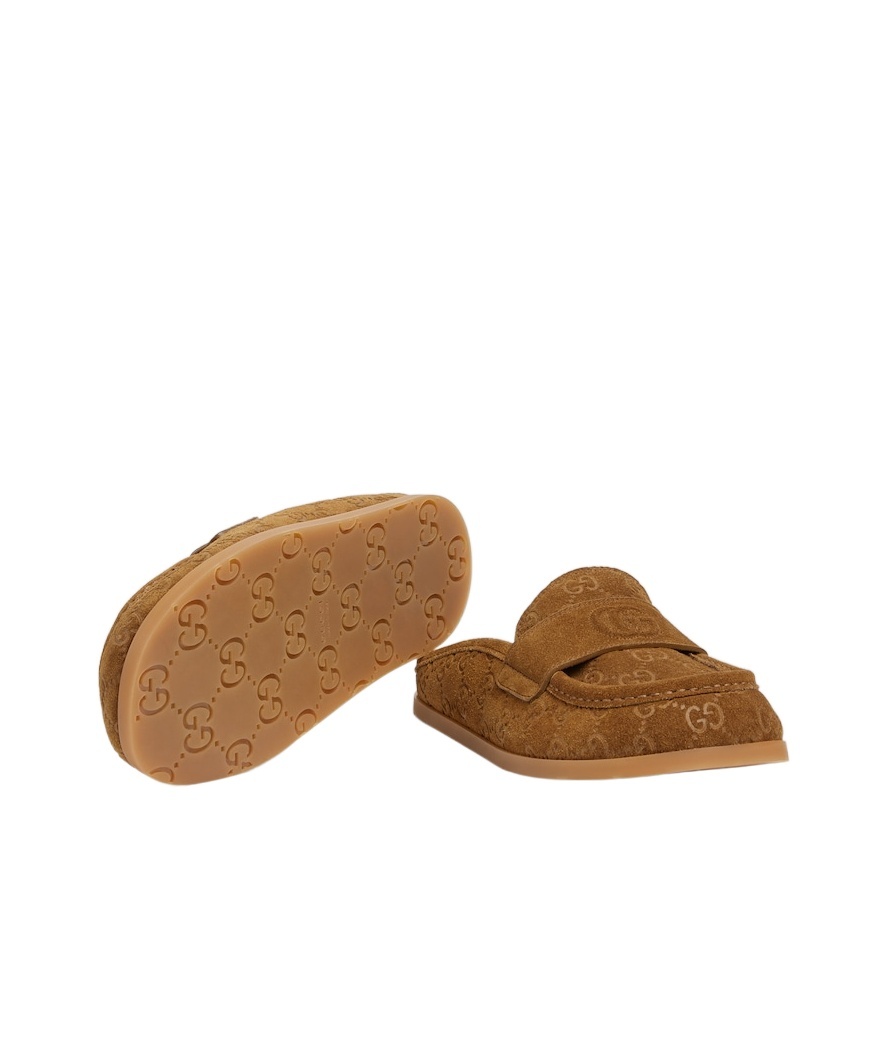 Gucci Double G Muller Shoes In Brown