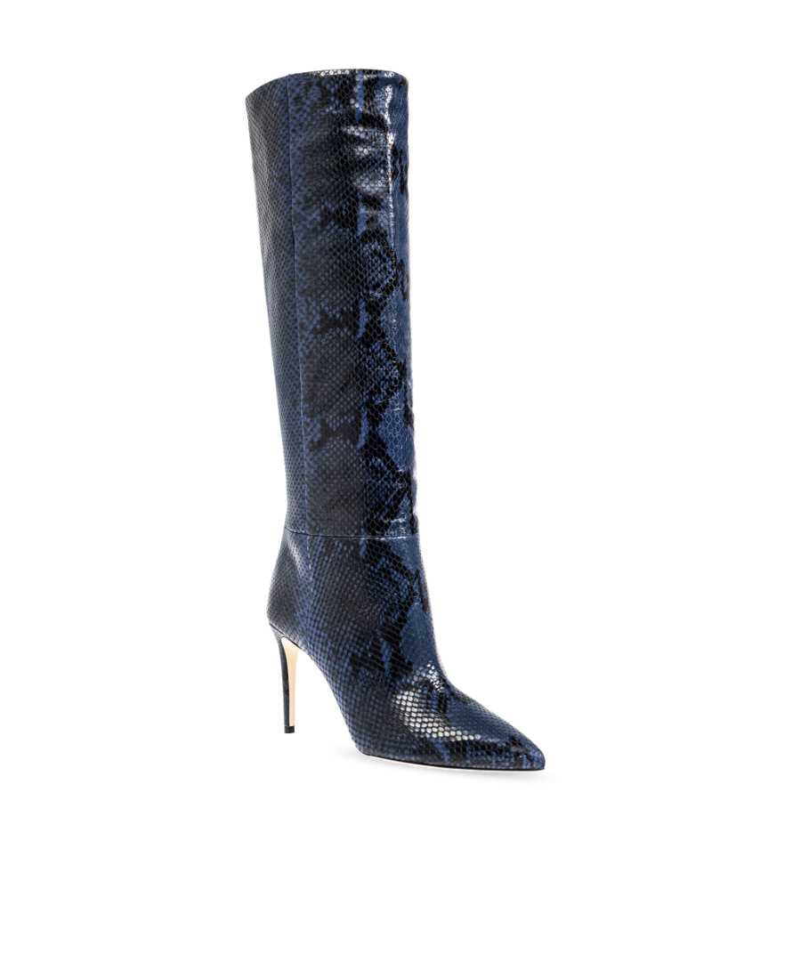 Paris Texas Stiletto 85mm Leather Boots In Black
