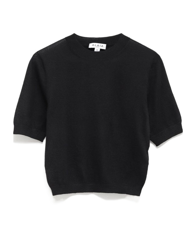 ALAÏA SEAMLESS SHORT KNITTED TOP