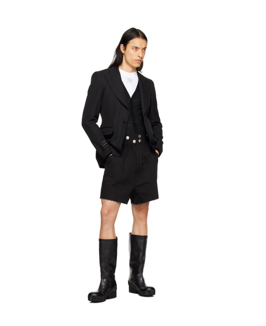 Raf Simons Long-sleeved Button Suit Jacket In Black