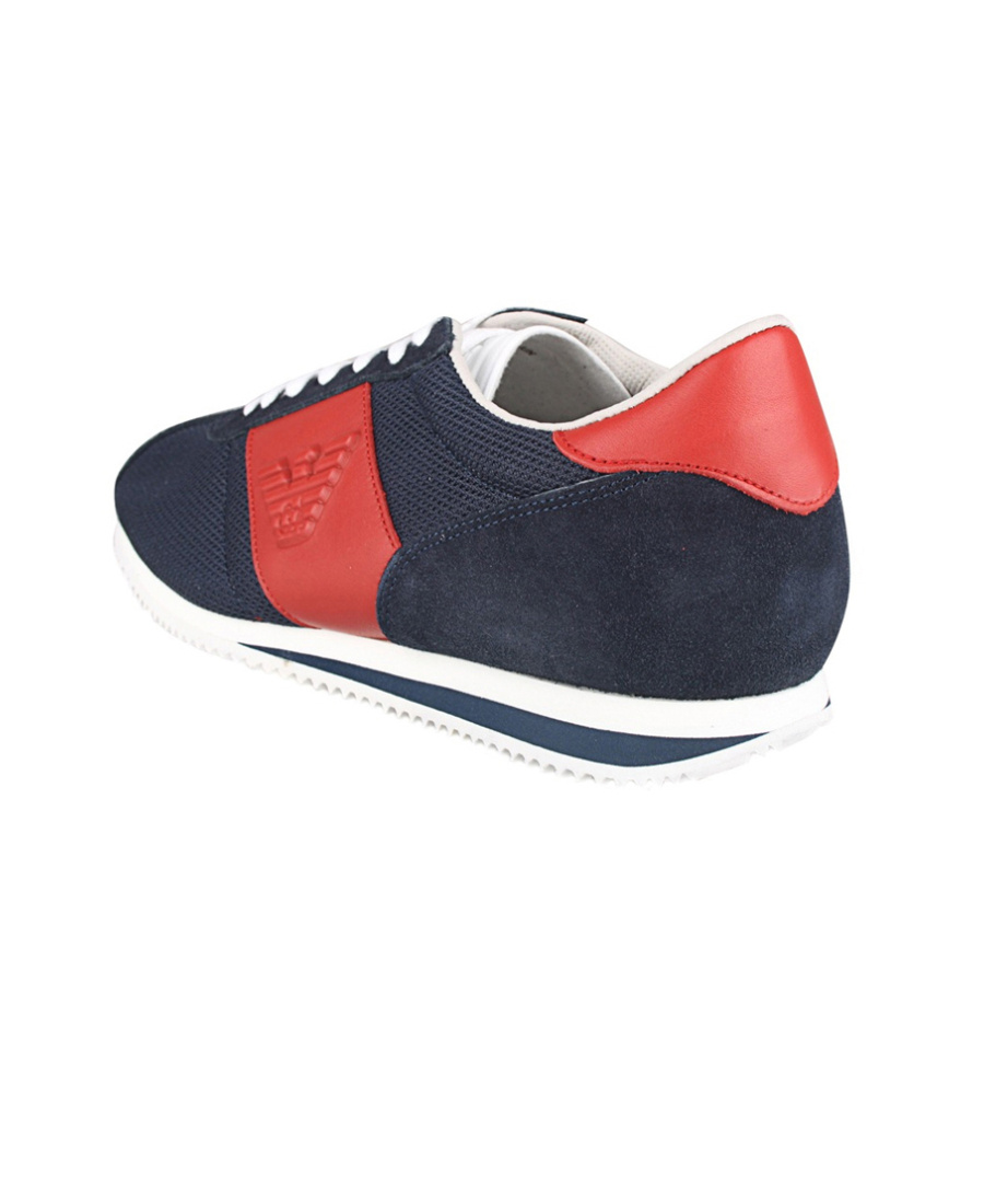 Emporio Armani Strap-up Casual Sneakers In Black