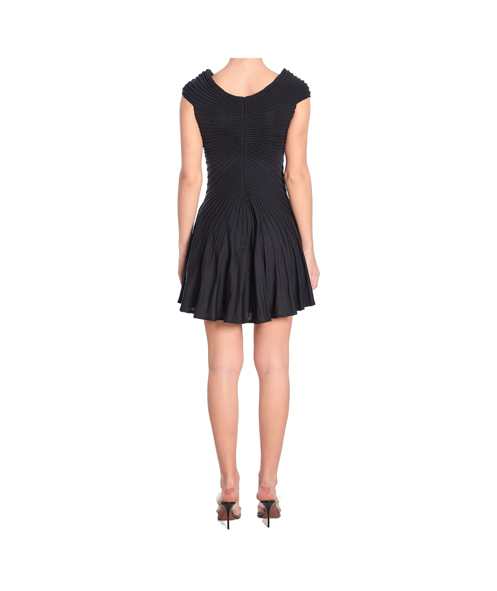 Alaïa Alaia Textured Knit Mini Dress In Black